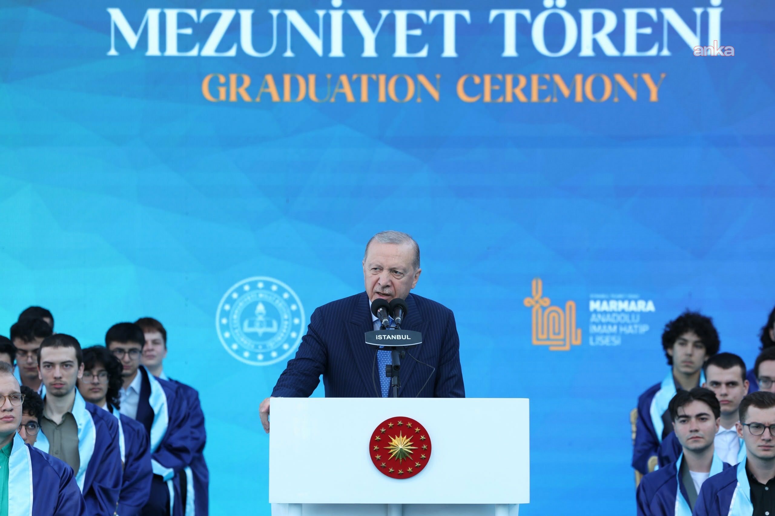 Cumhurbaşkanı Erdoğan, İTO Marmara Anadolu İmam Hatip Lisesi Mezuniyet Töreni’ne katıldı