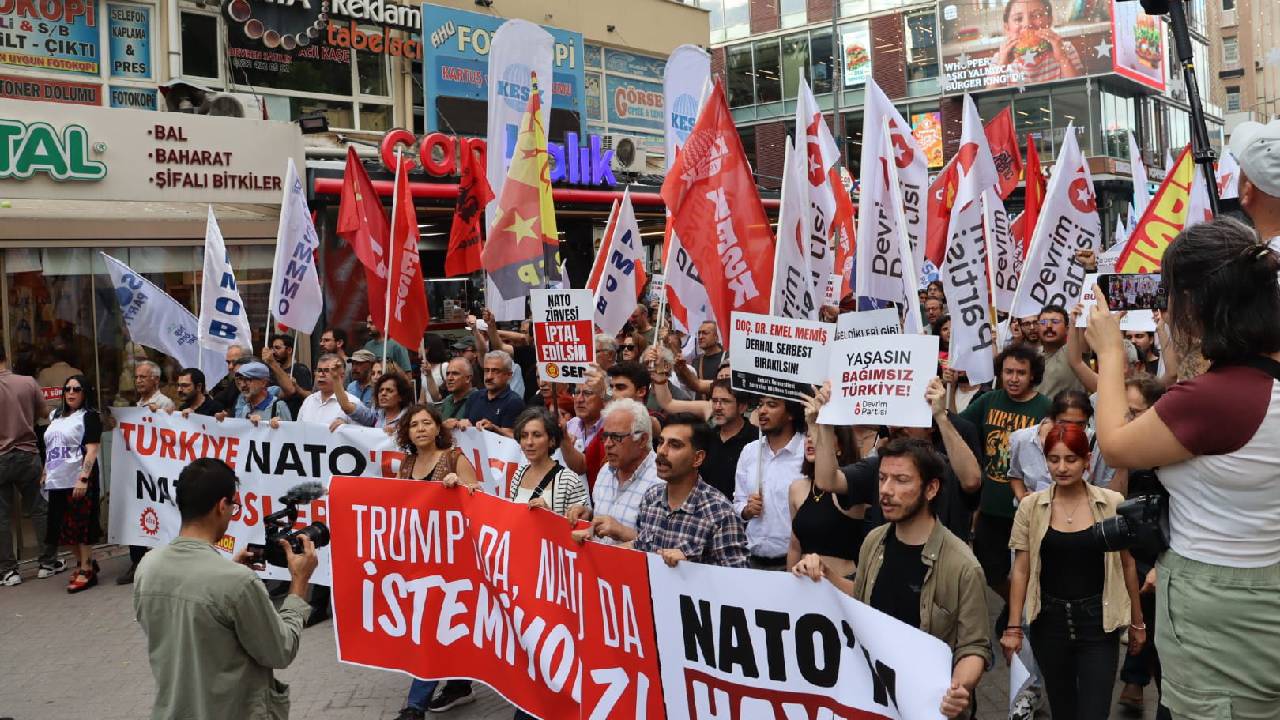 NATO Zirvesi'ne karşı Ankara'da halk sokakta: Emperyalistler ve yerli işbirlikçileri 6. Filo'yu unutmayın