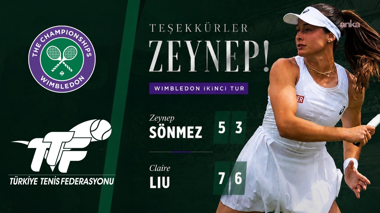 Milli tenisçi Sönmez, Wimbledon'a ikinci turda veda etti
