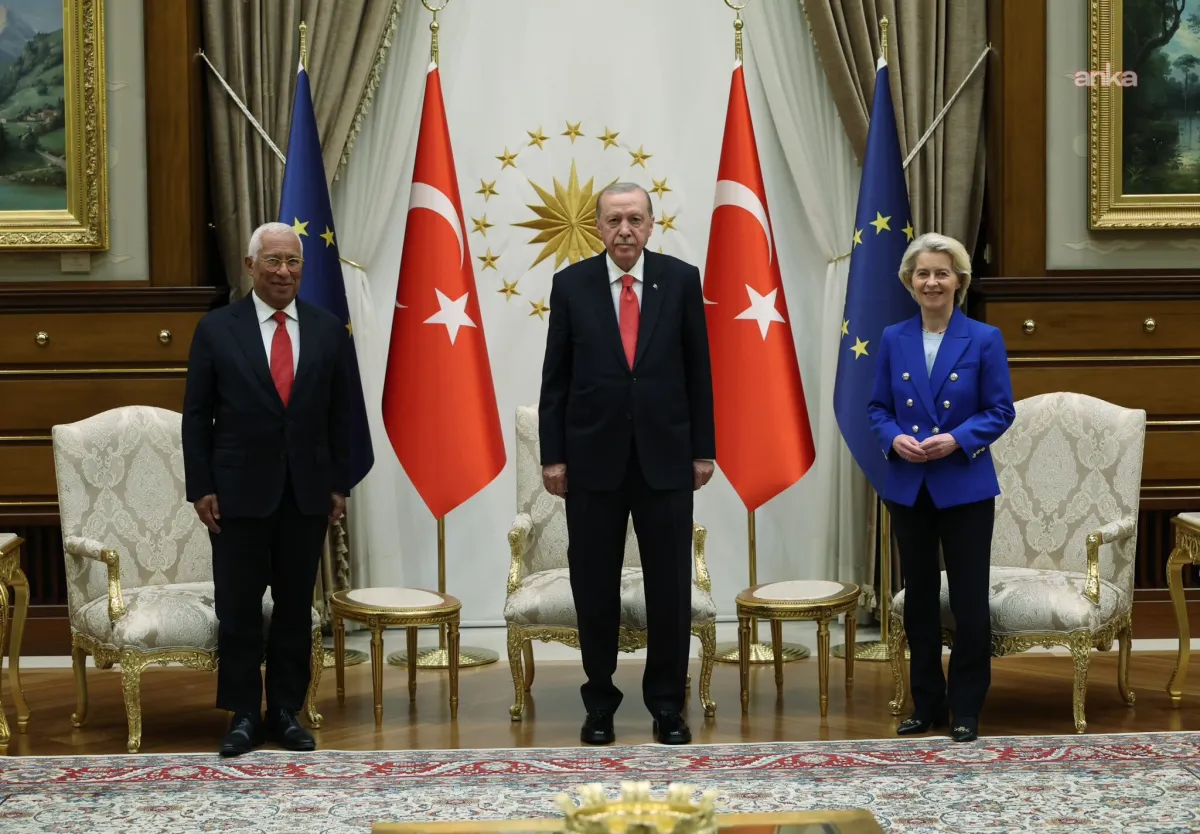 Cumhurbaşkanı Erdoğan, Antonio Costa ve Ursula von der Leyen'i kabul etti