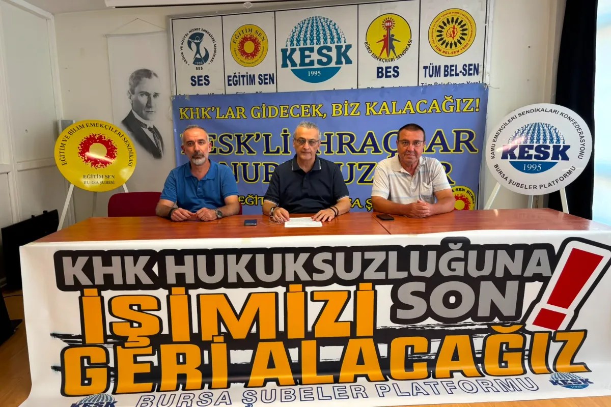KESK Bursa'dan gözaltı tepkisi: On yıllık bu hukuksuzluğa son verin