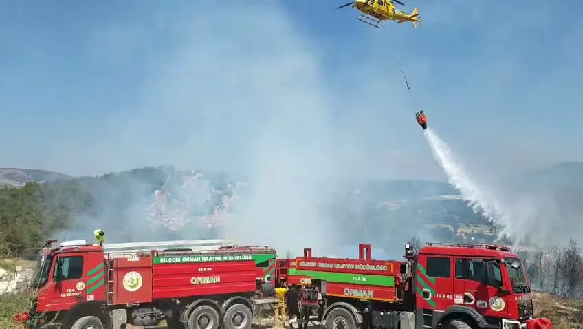 Bilecik’te makilik alandaki yangın kontrol altına alındı