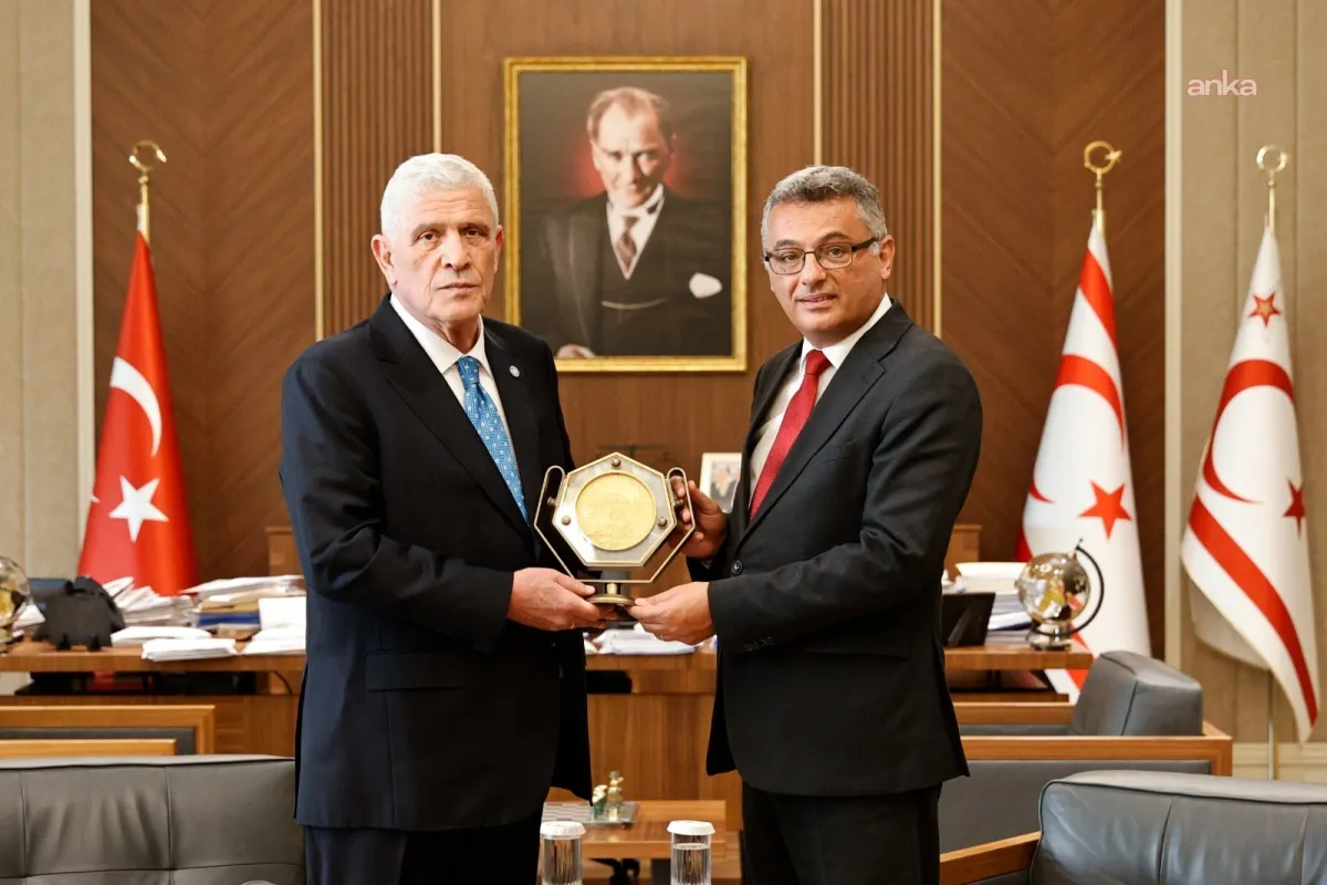 KKTC Cumhurbaşkanı Erhürman, İYİ Parti Genel Başkanı Dervişoğlu'nu kabul etti