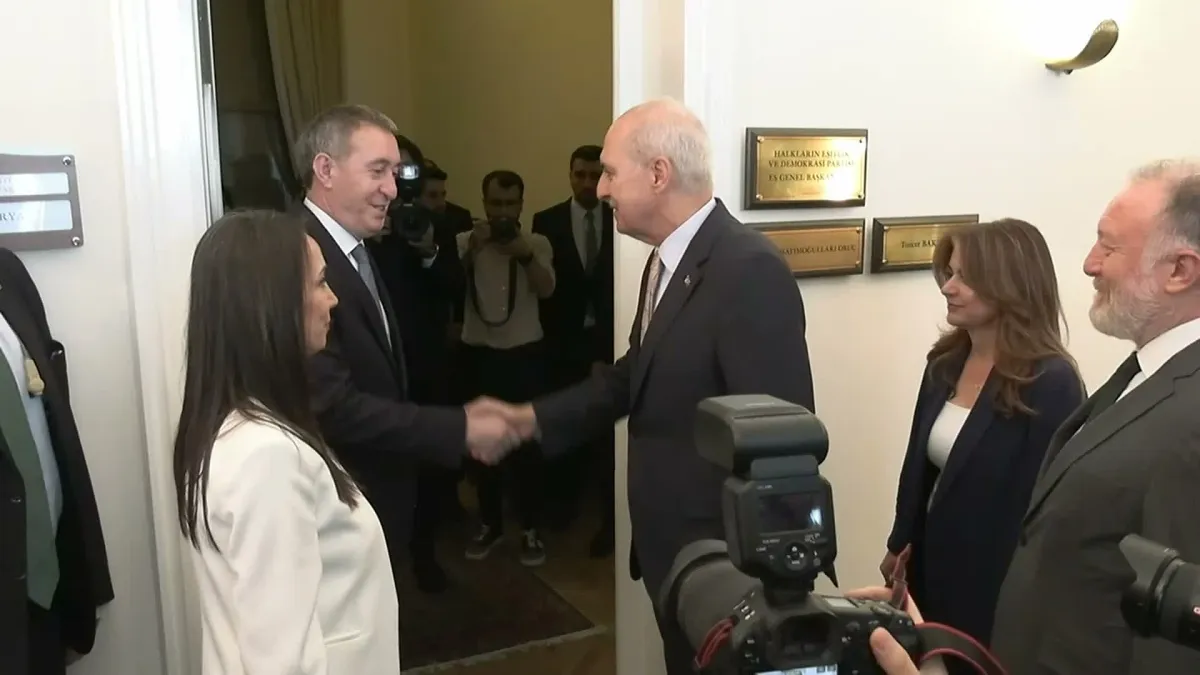 TBMM Başkanı Kurtulmuş, DEM Parti Eş Genel Başkanları Hatimoğulları ve Bakırhan'ı ziyaret etti