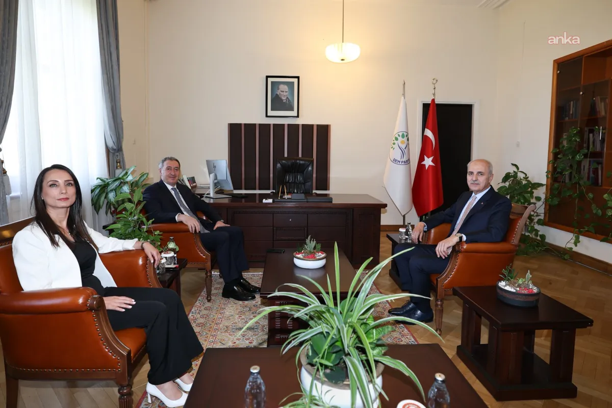 TBMM Başkanlığı, Numan Kurtulmuş'un DEM Parti ziyaretine ilişkin görüntüleri paylaştı