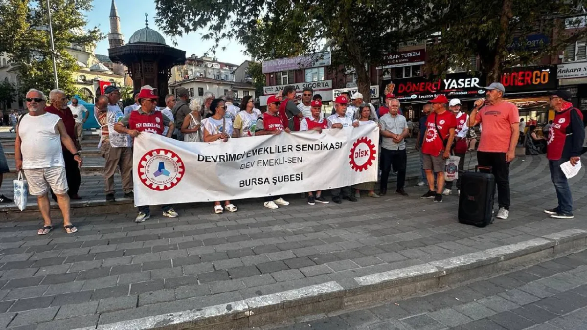 Emekliler Bursa'dan seslendi: Sermayeye hizmet, emekliye sefalet düzenini reddediyoruz
