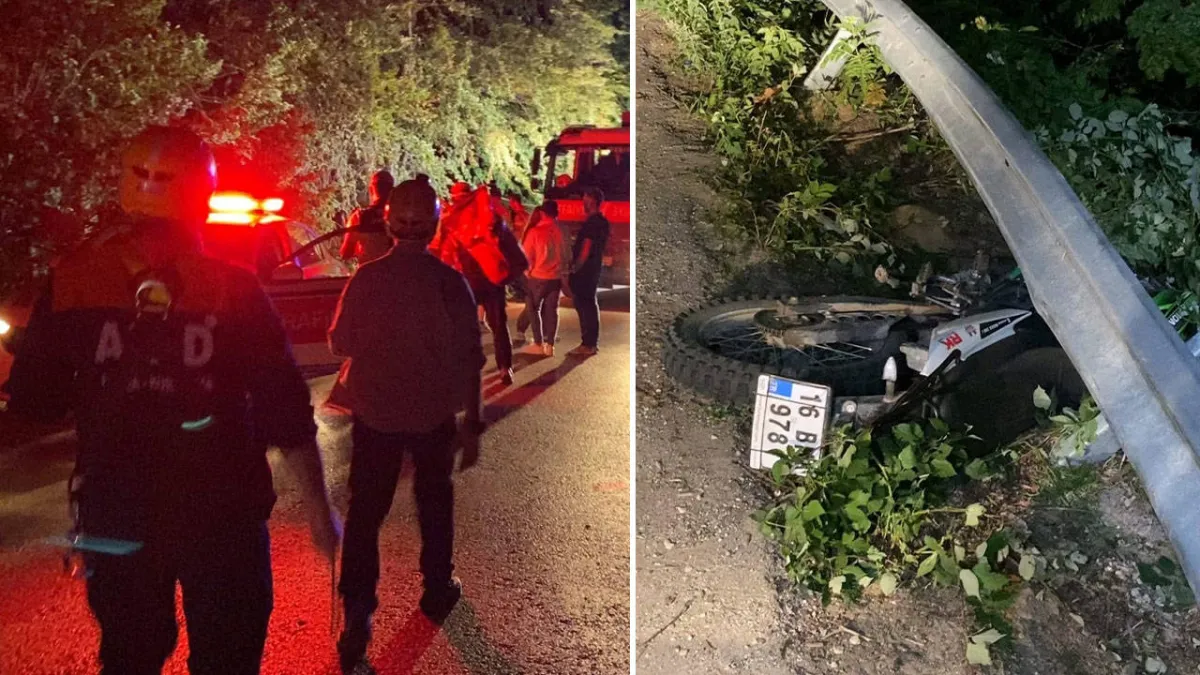 Uçurum kenarında devrilmiş motosiklet bulundu: Ekipler sürücüyü arıyor