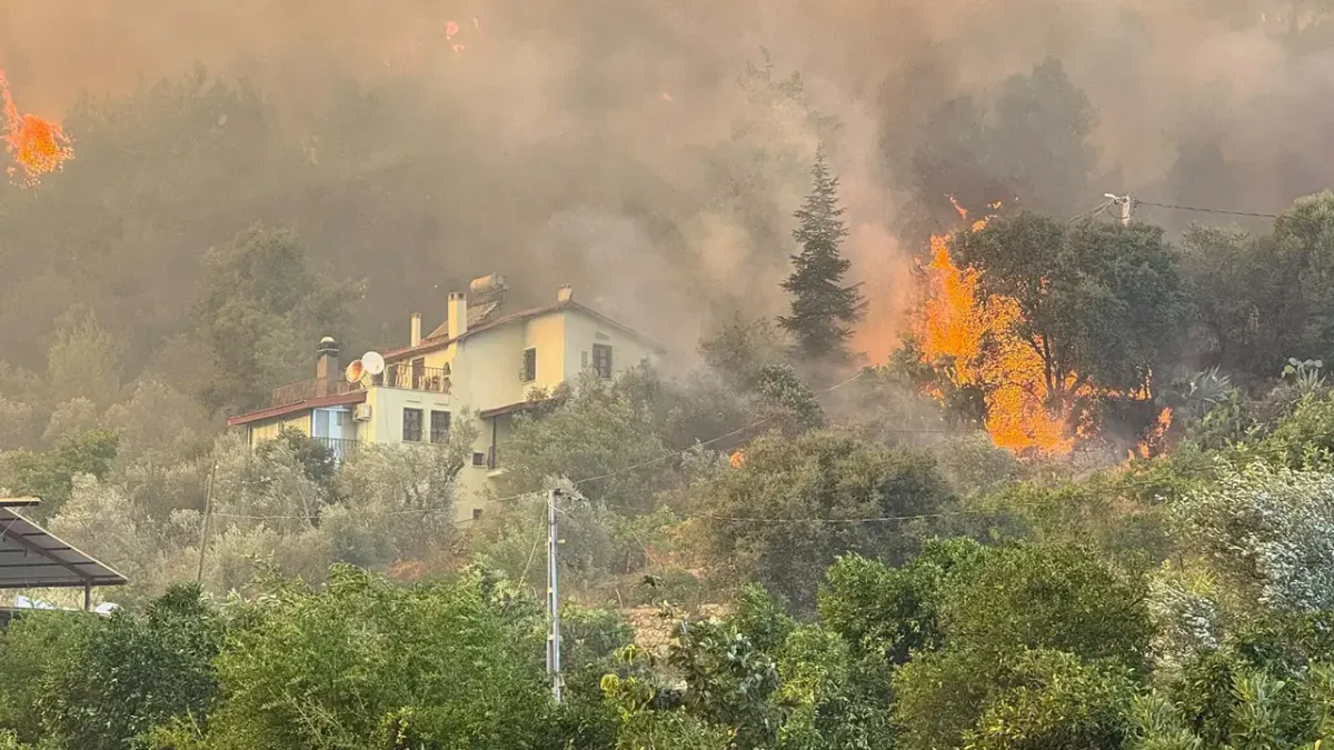 Muğla'da orman yangını: Alevler evlerle ulaştı, yurttaşlar tahliye ediliyor