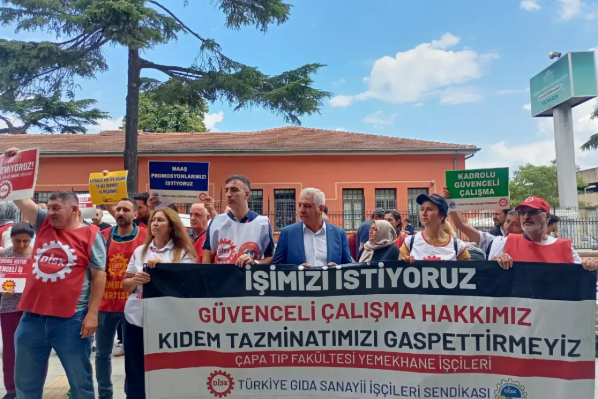 Çapa yemekhane işçilerinden birlikte mücadele çağrısı ‘Hiçbir hakkımızdan vazgeçmeyelim’