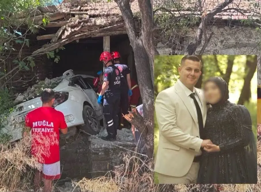 Seydikemer’de otomobil bağ evine çarptı: Nişanlı çiftten biri yaşamını yitirdi