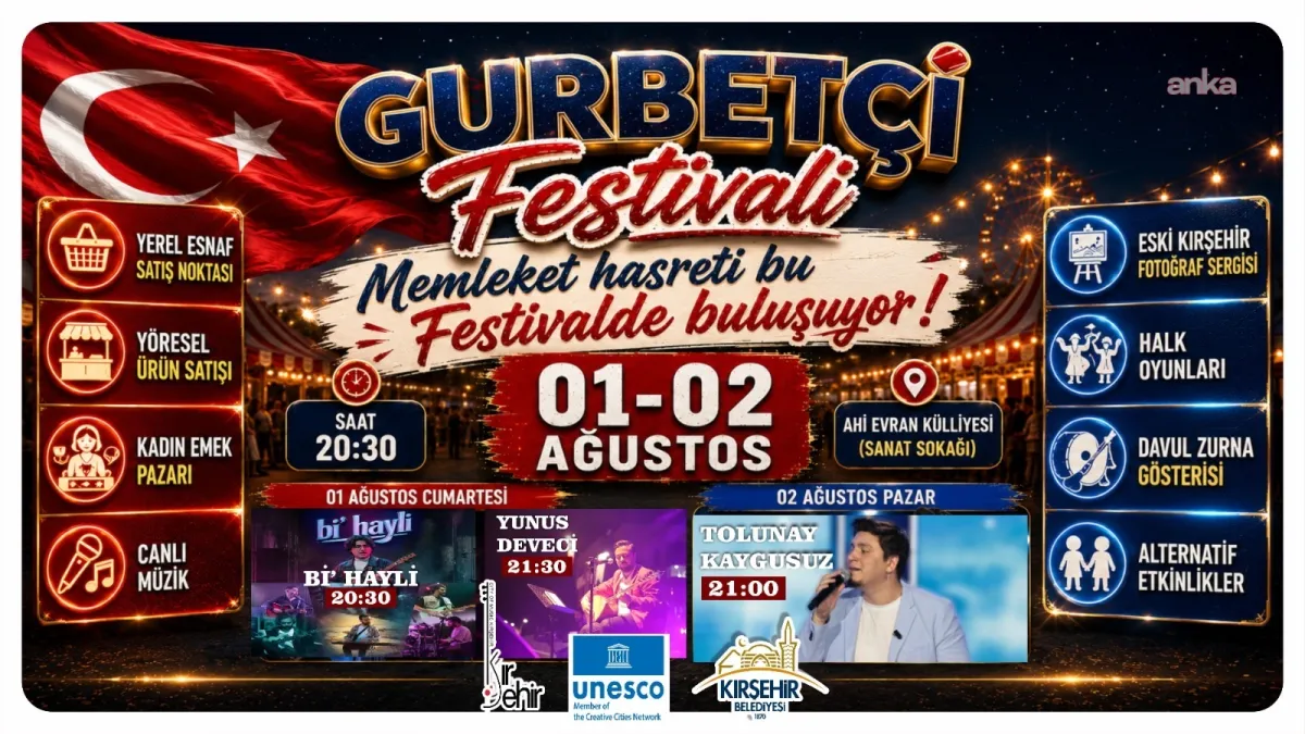 Kırşehir'de "Gurbetçi Festivali" için geri sayım başladı